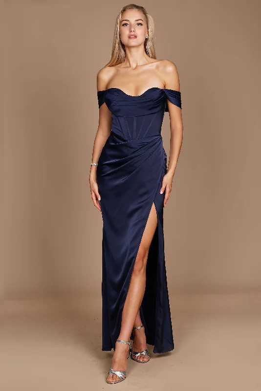 Corset Satin Formal Evening Dress NavyTightoffense