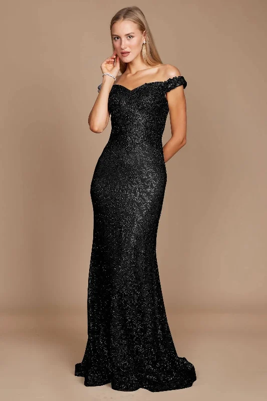 Formal Mermaid Fitted Evening Dress BlackTightseal