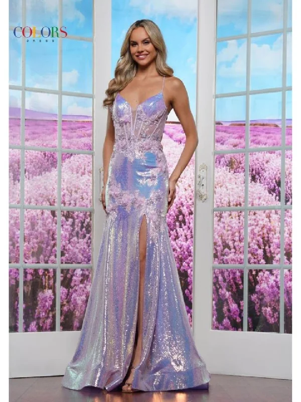 Colors 3540 Formal 3D Flower Mermaid Long Prom DressTightexecution