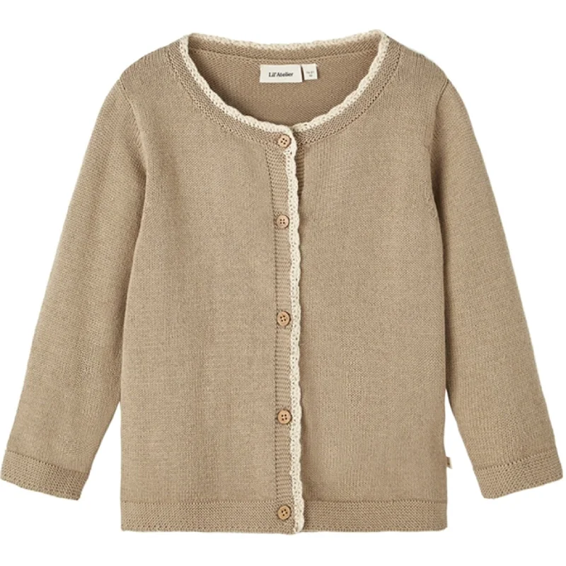 Lil'Atelier Chinchilla Emmely Knit CardiganAnti-pill cardigan