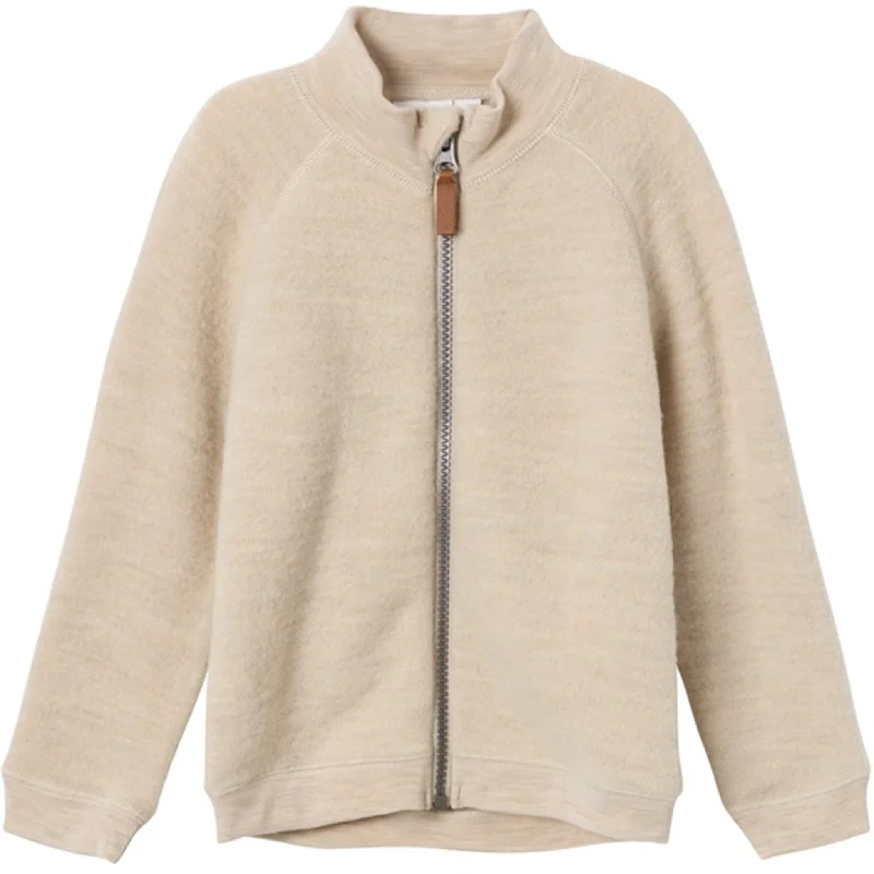 Name it White Pepper Wmino Wool Brushed CardiganOversized cardigan