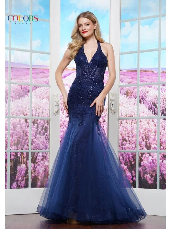 Colors 3590 Formal Fitted Long Mermaid Prom DressTightharmony