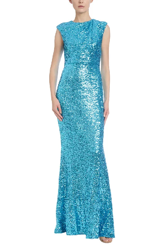 Badgley Mischka EG3841 Long Formal Sequined Mermaid DressTightdesign