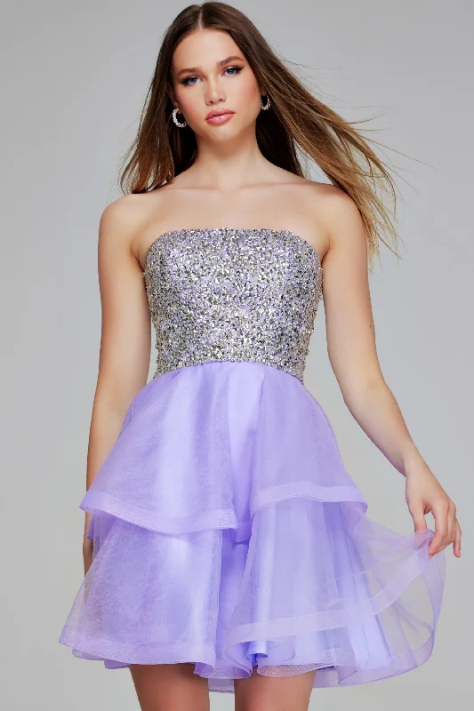 Jovani K23666 Homecoming Short Cocktail Sequin Mini DressTightspin