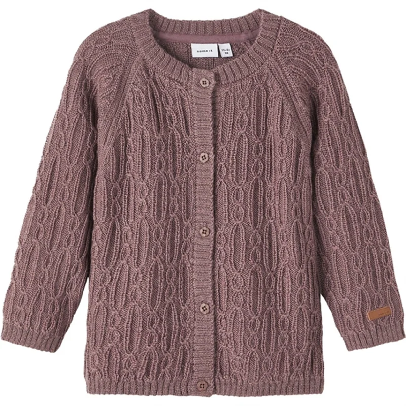 Name it Peppercorn Wrilla Wool Knit CardiganCropped cardigan