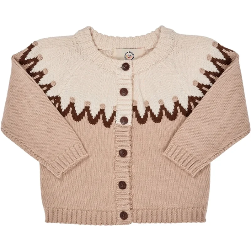 Copenhagen Colors Lt Taupe Combi Cupcake Classic CardiganMoisture-wicking cardigan