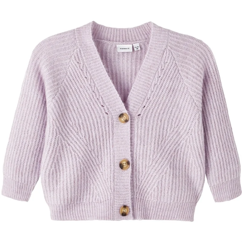 Name it Lavender Mist Retulle Knit CardiganParty cardigan