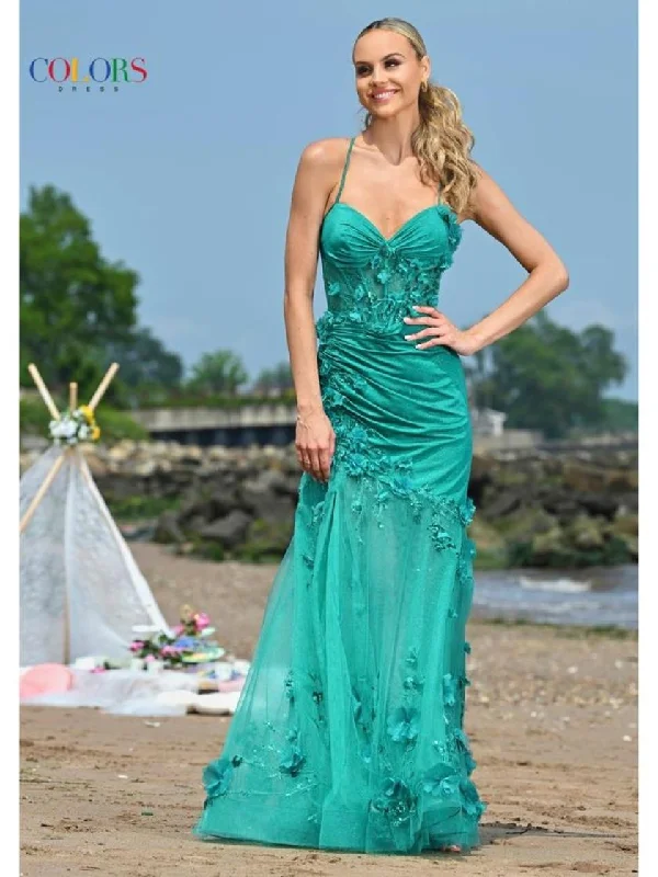 Colors 3552 Long Formal Mermaid Prom DressTightwaist