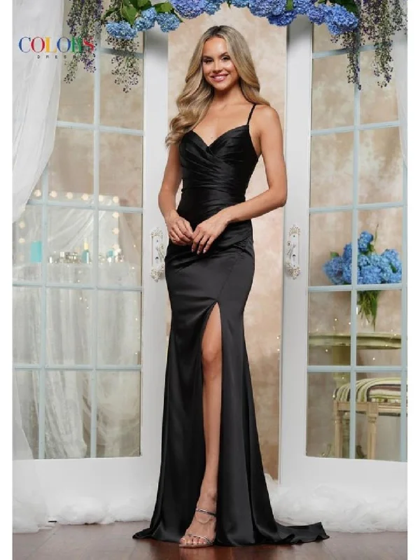 Colors 3530 Fitted Formal Long Evening Prom DressTightbuckle