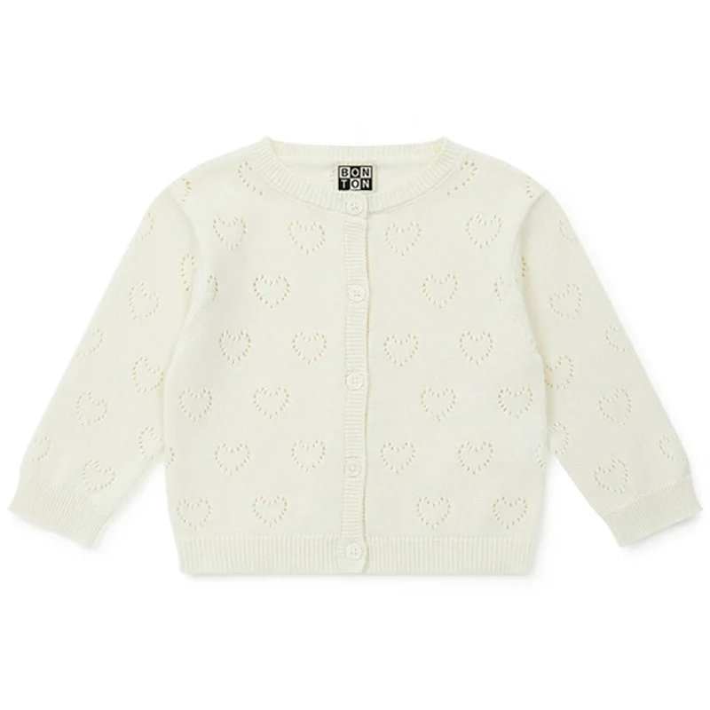 BONTON Cream Knit CardiganVintage cardigan