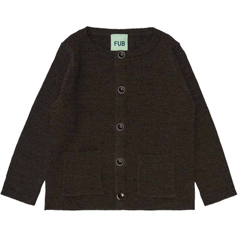 FUB Baby Rib Cardigan ChocolateFormal cardigan