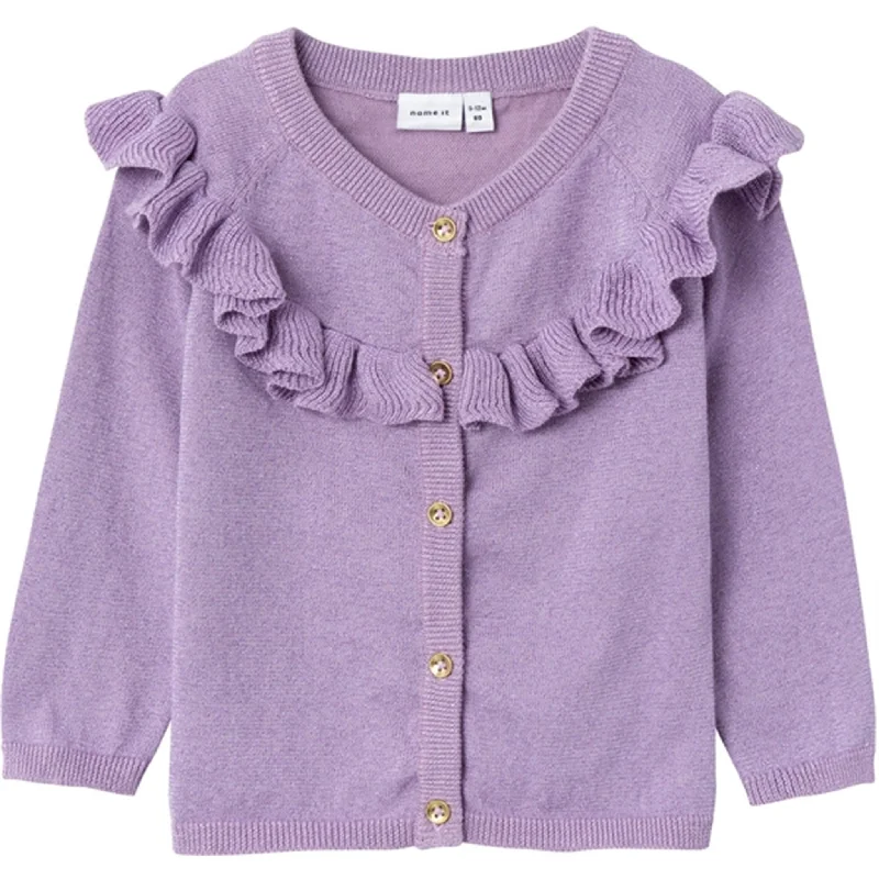 Name it Lavender Mist Resine Knit CardiganCasual cardigan