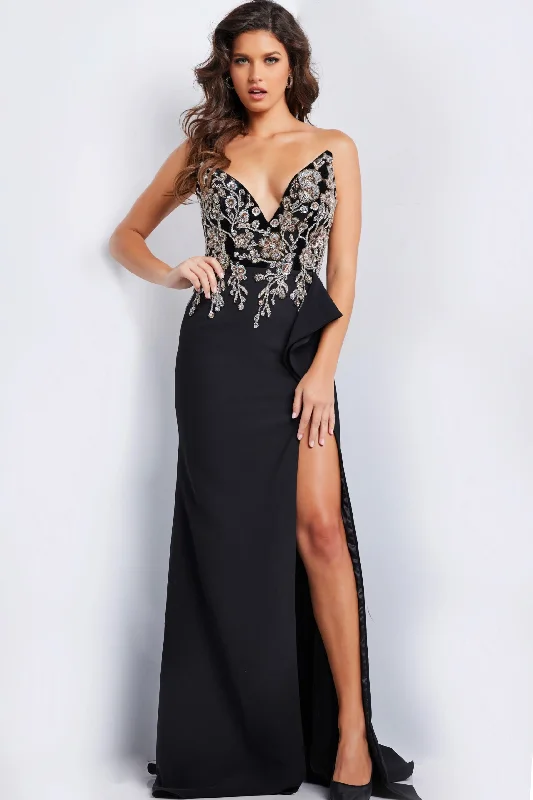 Jovani 23938 Long Formal Fitted Slit Evening Prom DressTightnetwork