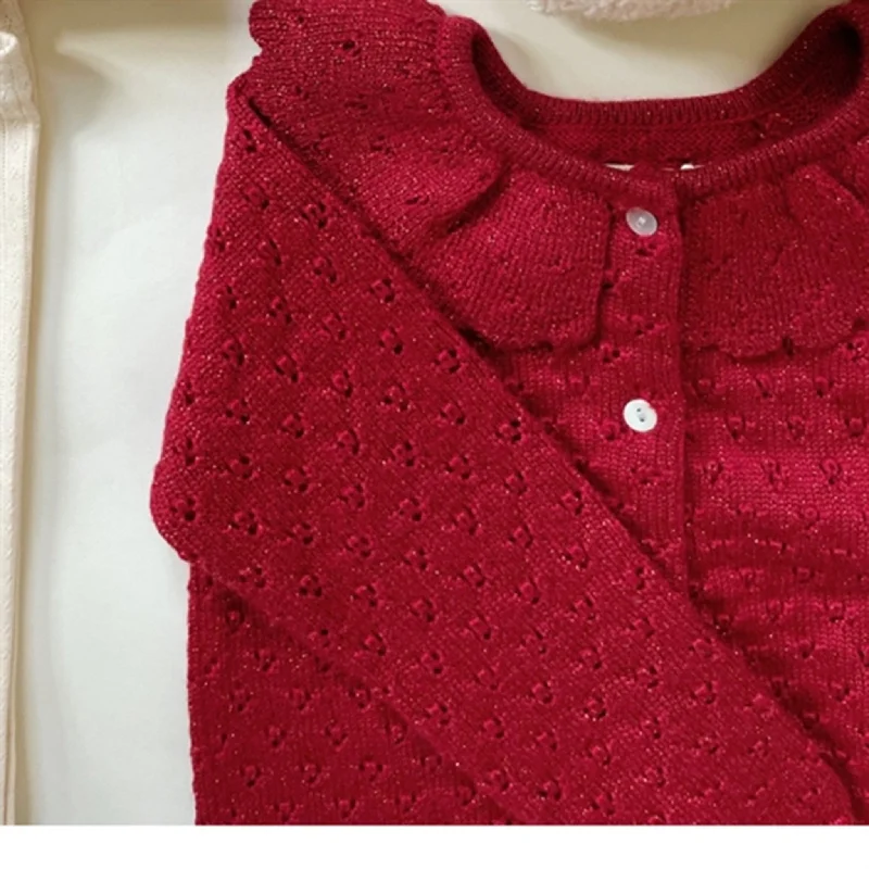 Konges Sløjd Savy Red Holiday Knit CardiganAbstract cardigan