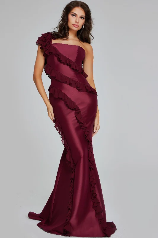 Jovani 40751 Long Fitted Formal Ruffle Prom DressTightseal