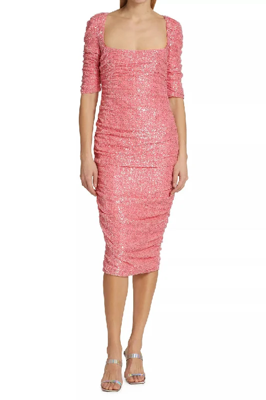 Badgley Mischka SC3006 Fitted Short Cocktail Sequin DressTightloop