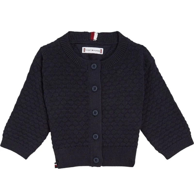 Tommy Hilfiger Baby Structured Cardigan Desert SkyVelvet cardigan