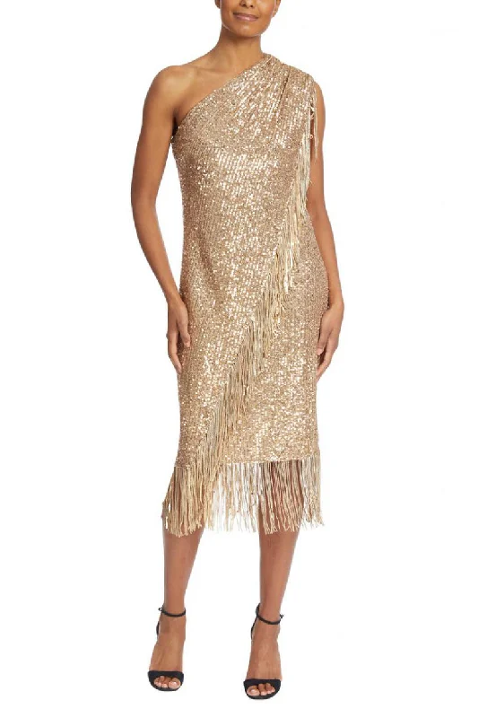 Badgley Mischka SC2800 Short Sequin Fringe Cocktail DressTightsock