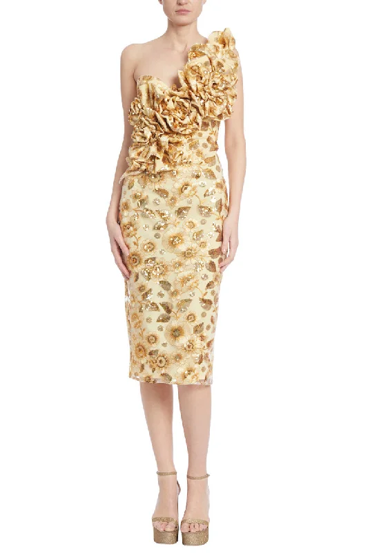 Badgley Mischka SC4027 Fitted Short Cocktail Midi DressTightstrategy