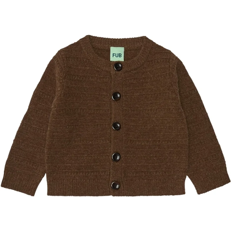 FUB Baby Lamb Wool Cardigan AmberDark cardigan