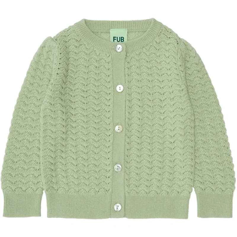 FUB Baby Pointelle Cardigan PistachioWork cardigan