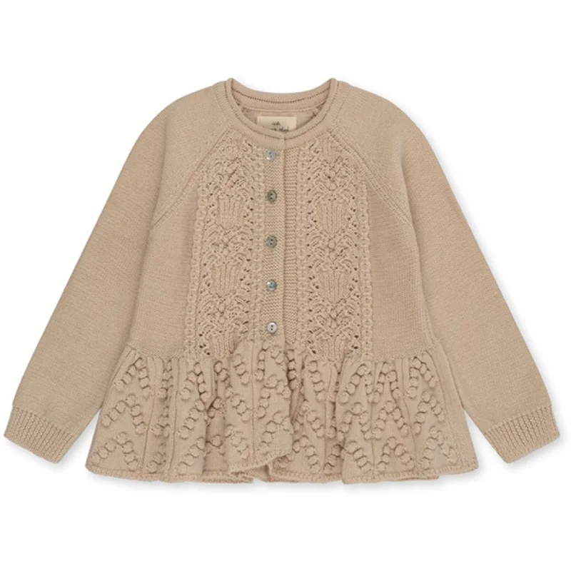 Konges Sløjd Almond Milk Cabby Frill Wool CardiganSmart cardigan