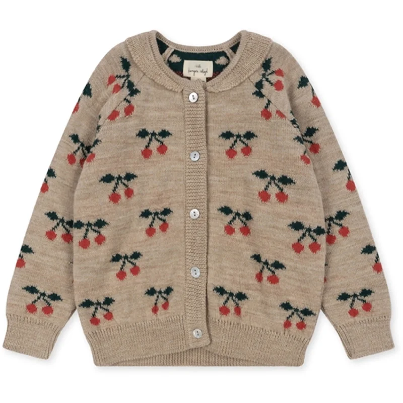 Konges Sløjd Cherry Belou Cherry Knit CardiganMonochrome cardigan