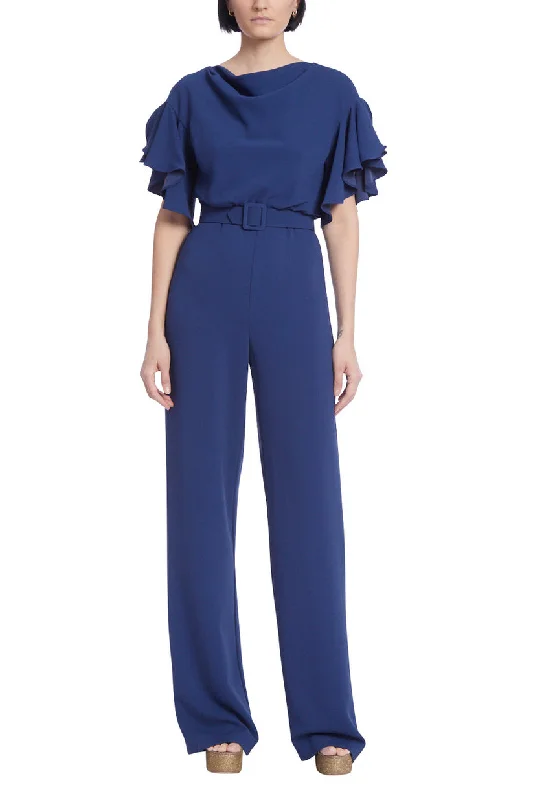 Badgley Mischka BSD5116 Long Formal Belted JumpsuitTightsync