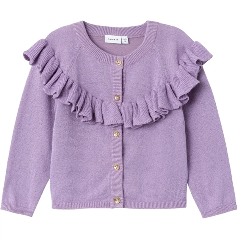 Name it Lavender Mist Resine Knit CardiganOrganic cardigan