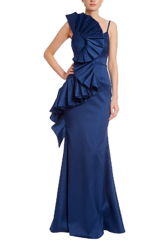 Badgley Mischka EG3856 Long Formal Pleated Evening DressTightcuff