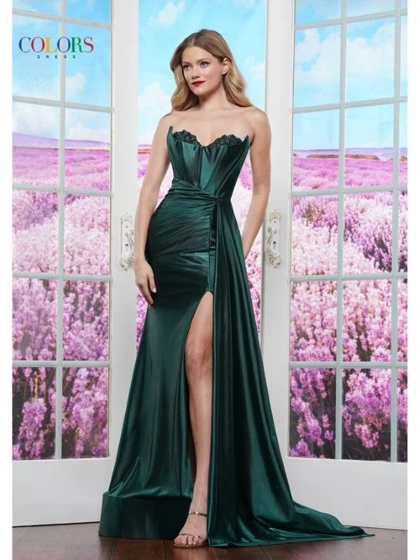 Colors 3525 Fitted Formal Evening Long Prom DressTightrope