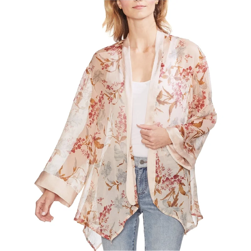 Vince Camuto Womens Printed Kimono Cardigan JacketWork cardigan