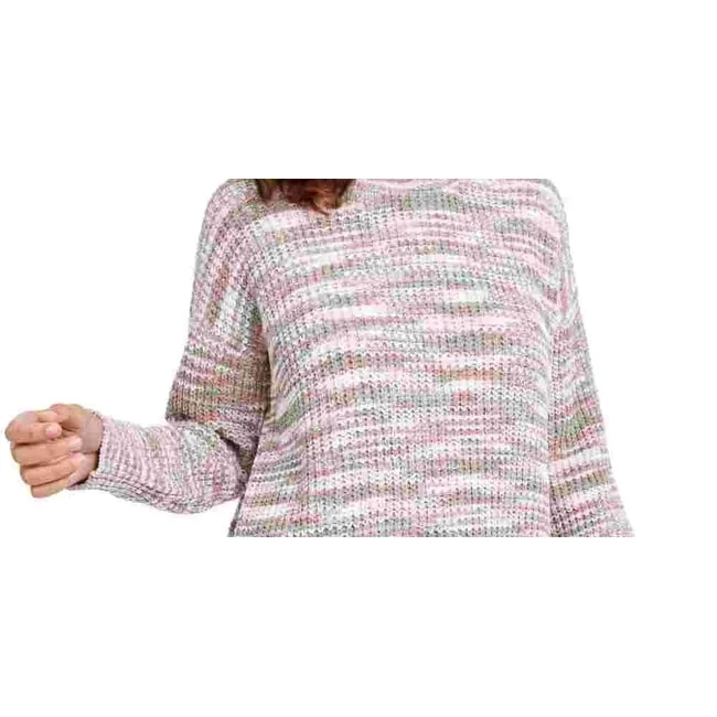 Hippie Rose Women's Printed Long Sleeve Turtle Neck Blouse Sweater Pink Size X-SmallStriped Knit Tops