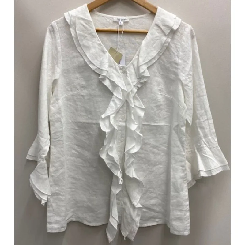 See Saw Linen Ruffle ShirtUrban Jackets