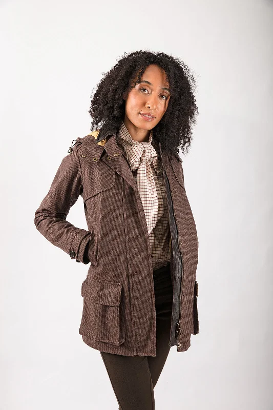 Field coat in Brown TweedHip-Hop Jackets