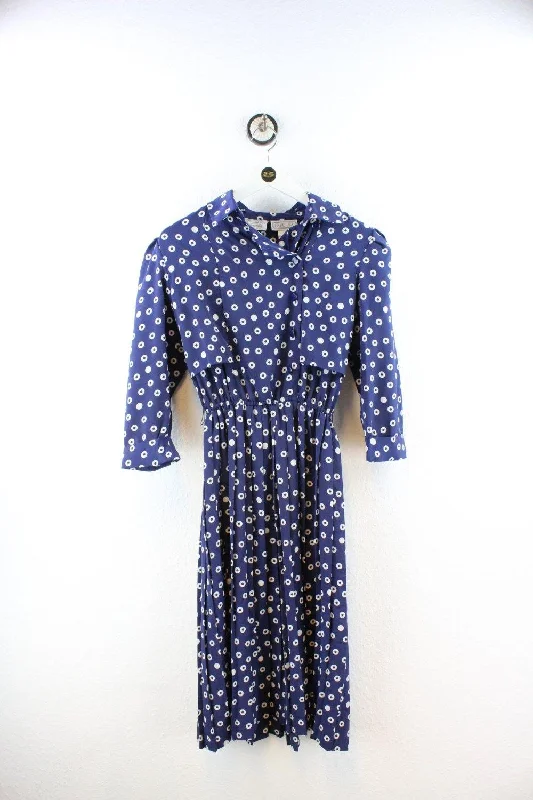 Vintage Blue Dress ( M )Running Knit Tops