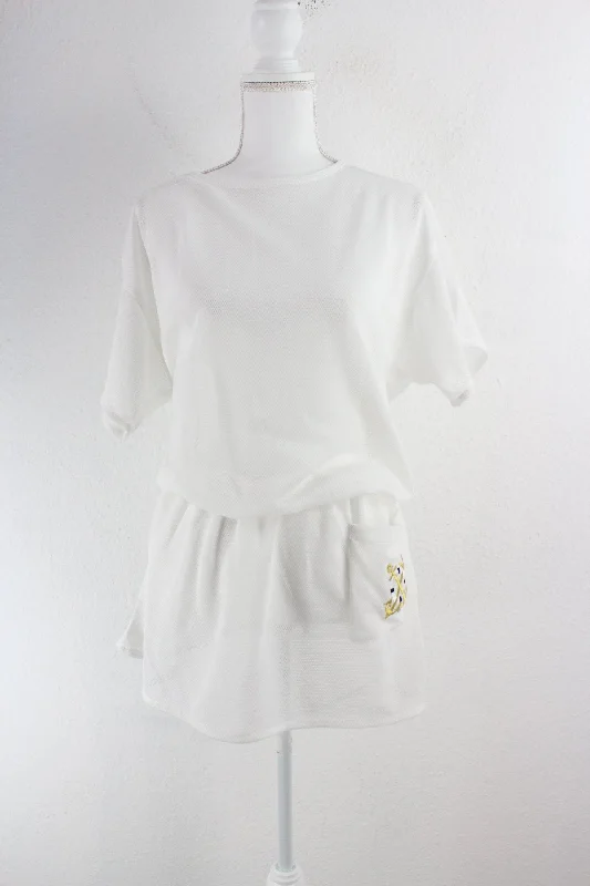 Vintage White Salor Dress (One Size)V-Neck Knit Tops