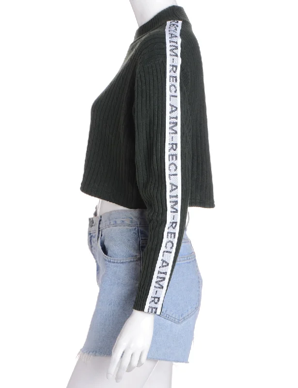 Reworked Long Sleeved Cropped Tape Knit - LCroptopcyber