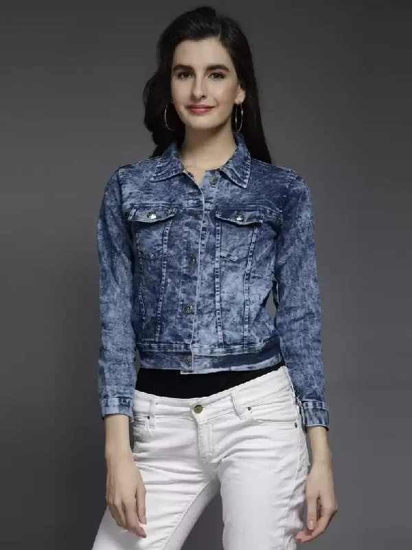 Cowboy bagTANDUL  3/4th Sleeve Washed Women Denim Jacket