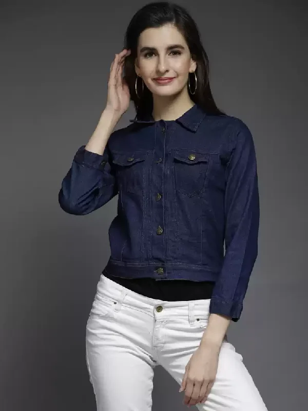 Sports denimTANDUL  Full Sleeve Solid Women Denim Jacket