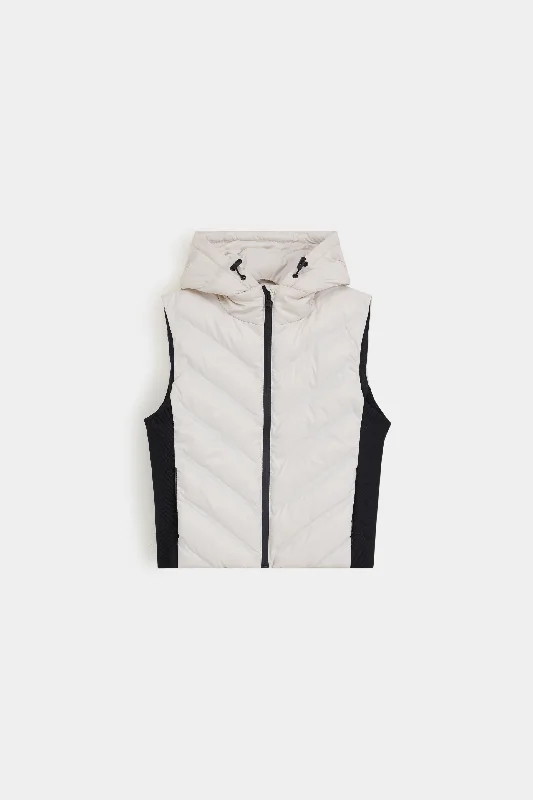 Cropped Puffer Gilet with HoodCroptopstyle