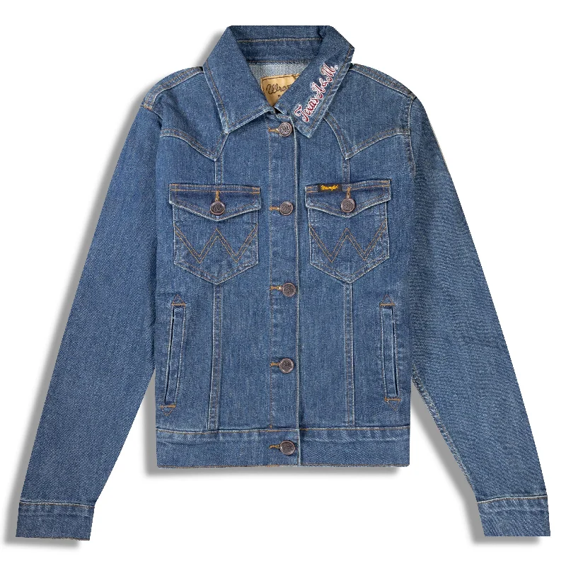 Denim suspendersTexas A&M Wrangler Ladies Classic Denim Jacket