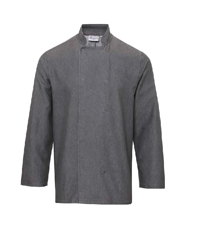 Denim embroideryPremier Denim Chef's Jacket | Grey Denim