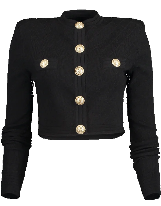 Cropped Diamond Viscose JacketCroptopculture