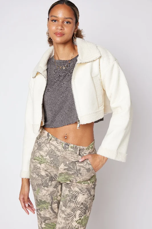 Jude Sherpa Cropped JacketCroptopcasual