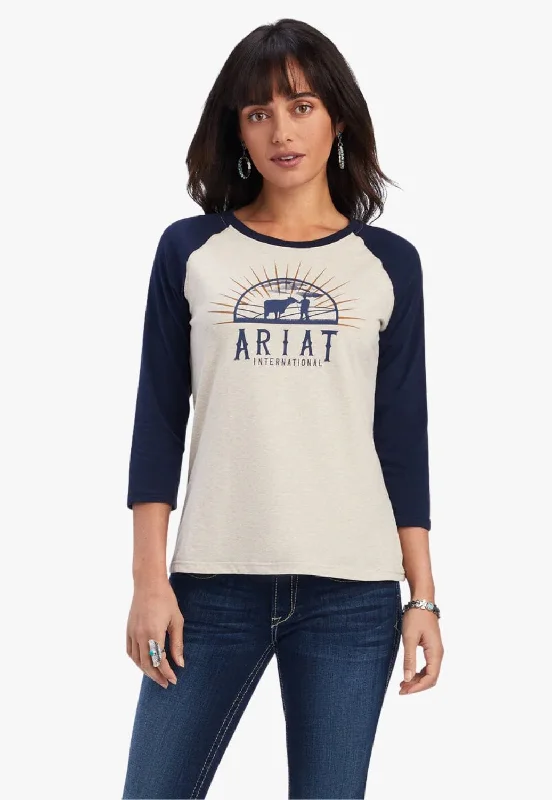 Ariat Womens REAL Sunride 3/4 Sleeve ShirtQuick-Dry Shirts