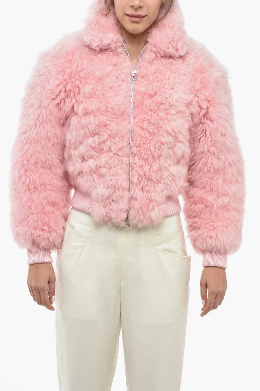 Bottega Veneta Lamb Fur Cropped JacketCroptopvintage