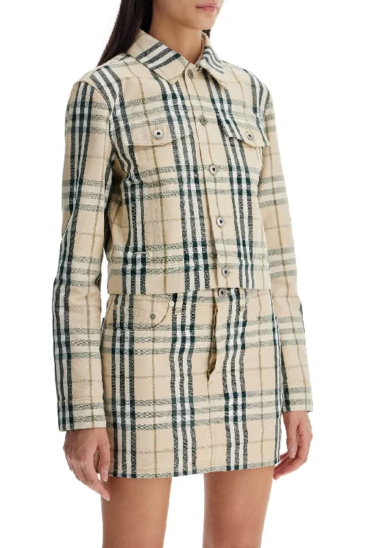 Burberry Cropped Checkered Jacket ForCroptopanalytics