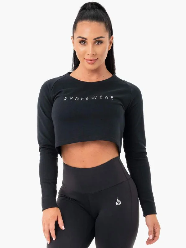 Ryderwear | Staples Cropped Sweater - BlackCroptopcommunity