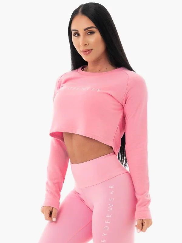 Ryderwear | Staples Cropped Sweater - PinkCroptoptexture